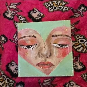 Emotive Heart Portrait on Canvas